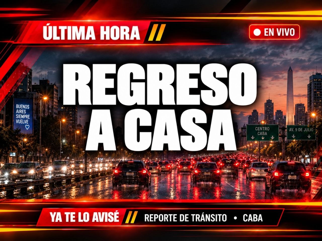 Imagen asociada a Alerta de tránsito (lluvia): demoras y congestión en Panamericana, General Paz sentido Riachuelo, Acceso Oeste y Puente Pueyrredón