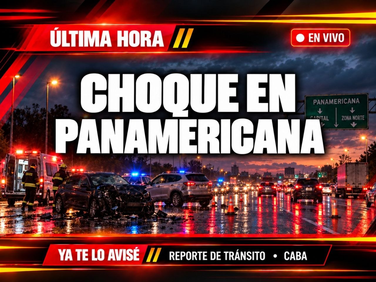 Imagen asociada a Alerta de tránsito: Panamericana ramal Pilar km 46 (mano a CABA) por choque
