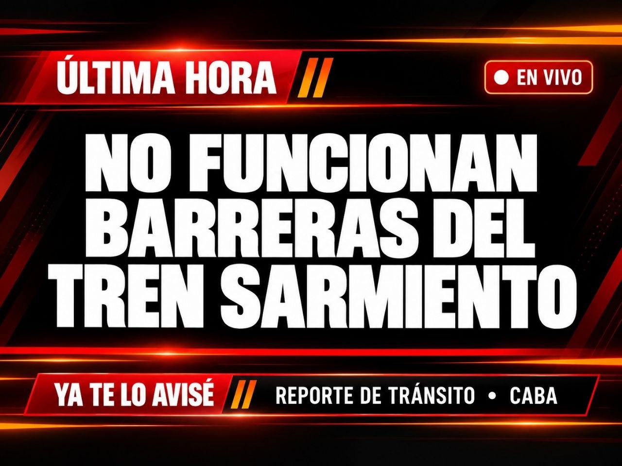 Imagen asociada a Alerta de tránsito (CABA): no funcionan seis barreras del Tren Sarmiento por problemas técnicos en Boyacá, Artigas, Fray Cayetano, Granaderos, Caracas y Donato Álvarez