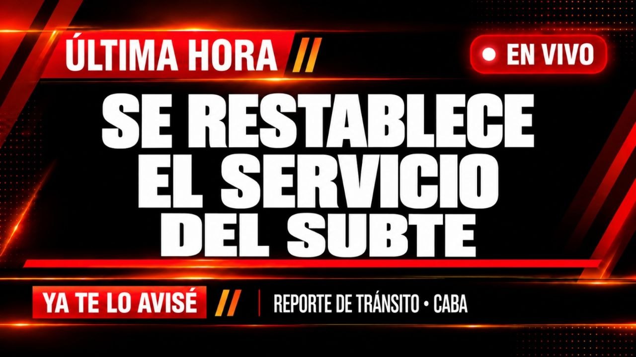 Imagen asociada a Alerta de movilidad (en verificación): según la imagen recibida, se restablece el servicio de las 6 líneas de subte y el premetro