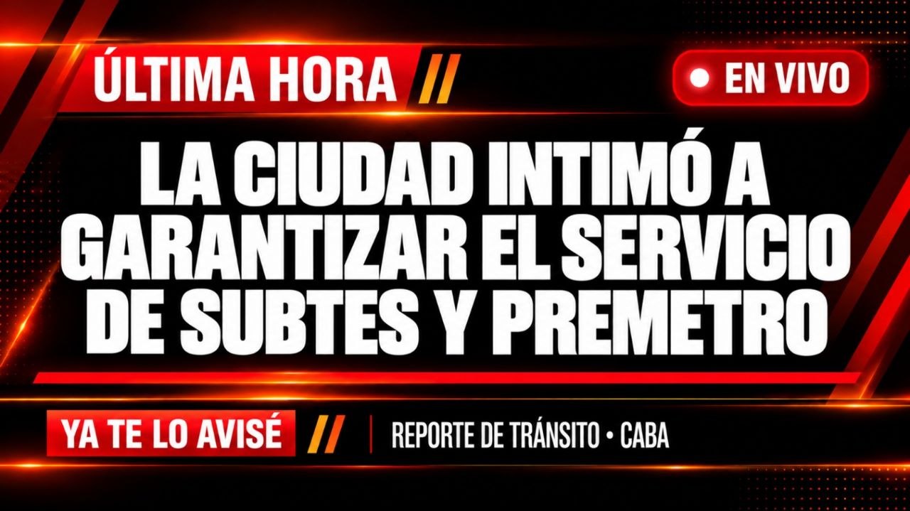 Imagen asociada a Alerta de movilidad (CABA): se reporta paro de subtes y premetro y un llamado de la Ciudad a garantizar el servicio