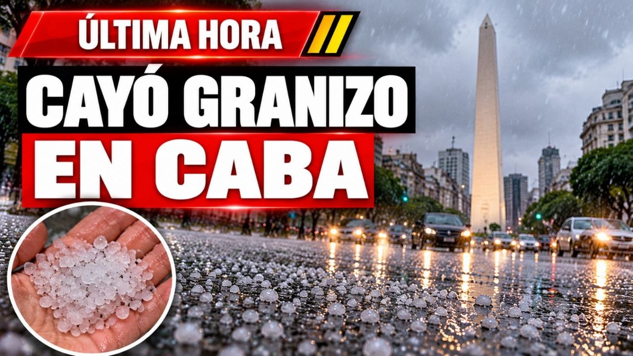 Imagen asociada a Alerta (CABA): se reporta caída de granizo pequeño en algunos barrios