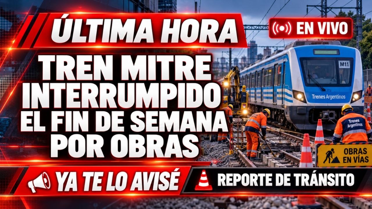 Imagen asociada a Alerta de servicio (tren Mitre): por obras se interrumpe el ramal a Tigre durante el fin de semana